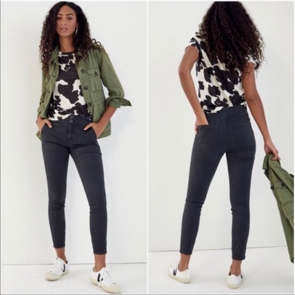 Anthropologie Denim - Anthropologie | Pilcro Darted High Rise Skinny Jeans New 26 Waist Black Faded